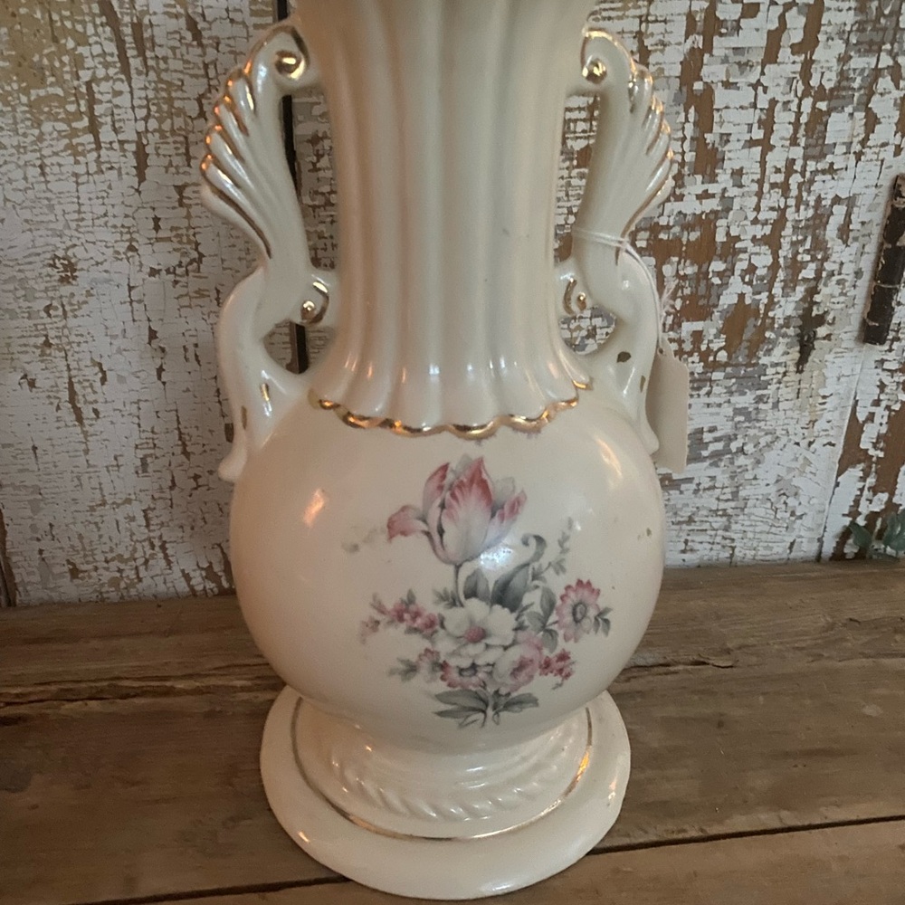 Vintage USA Floral Ceramic Vase